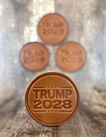 "TRUMP 2028" Leather Drink Coaster Set (Set of 4)