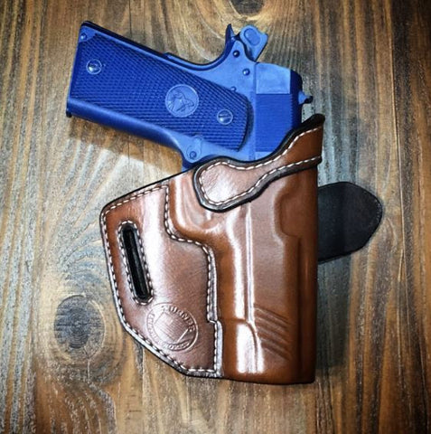 Custom Leather Holster for 1911 handgun pistol compact ultra government .45acp .45 colt kimber sig