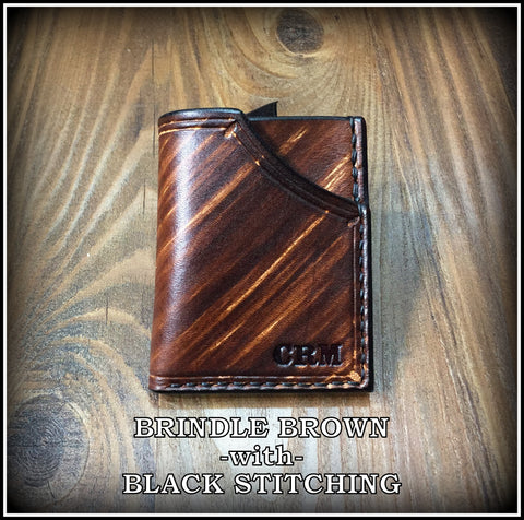 Handmade full grain cowhide Leather Minimalist Front Pocket Wallet MADE IN THE USA personalized with initials