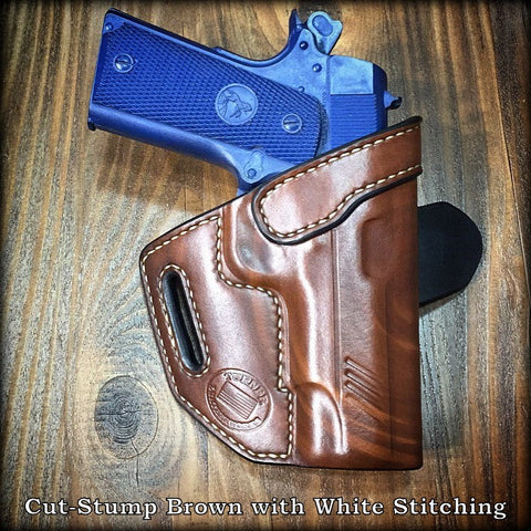 Custom Leather Holster for 1911 handgun pistol compact ultra government .45acp .45 colt kimber sig