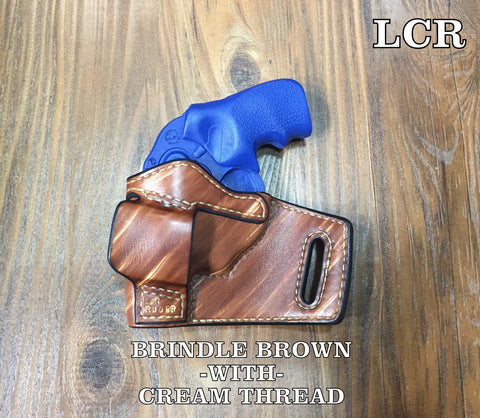 Custom leather holster for ruger lcr revolver concealed carry owb