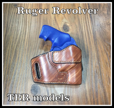 Custom leather holster for ruger lcr revolver concealed carry owb